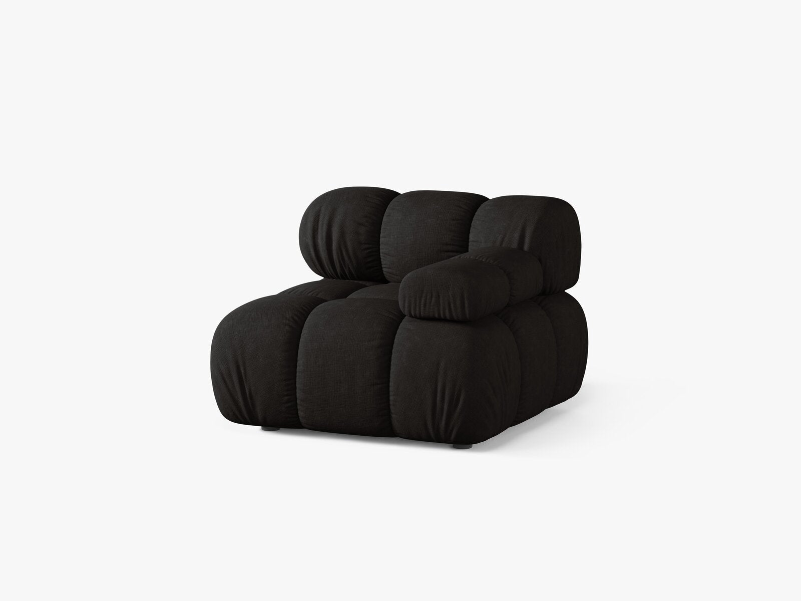 Micadoni Eckmodul Bellis Rechts Strukturierter Stoff Liberty Schwarz