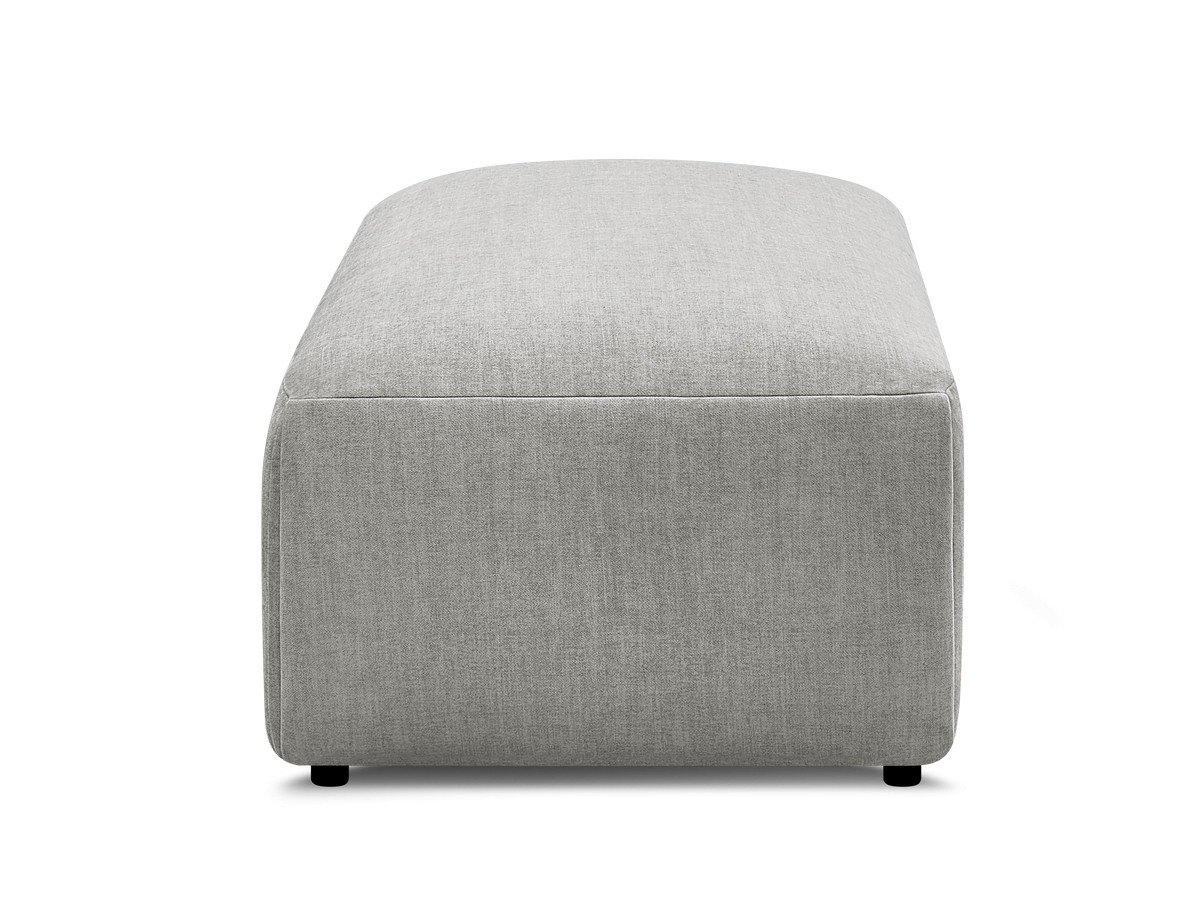 Bobochic Jana Pouf 63 × 114 cm Samt Hellgrau