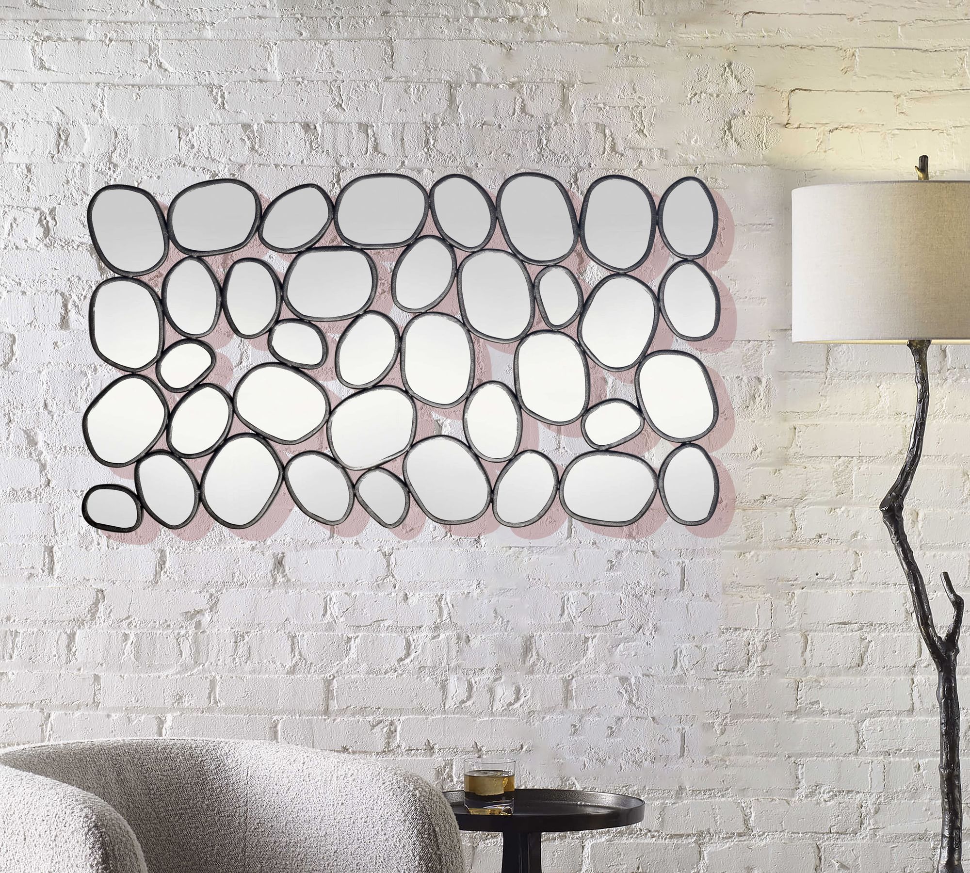 Wandspiegel Hjartdal Schwarz 56 × 3 × 99 cm