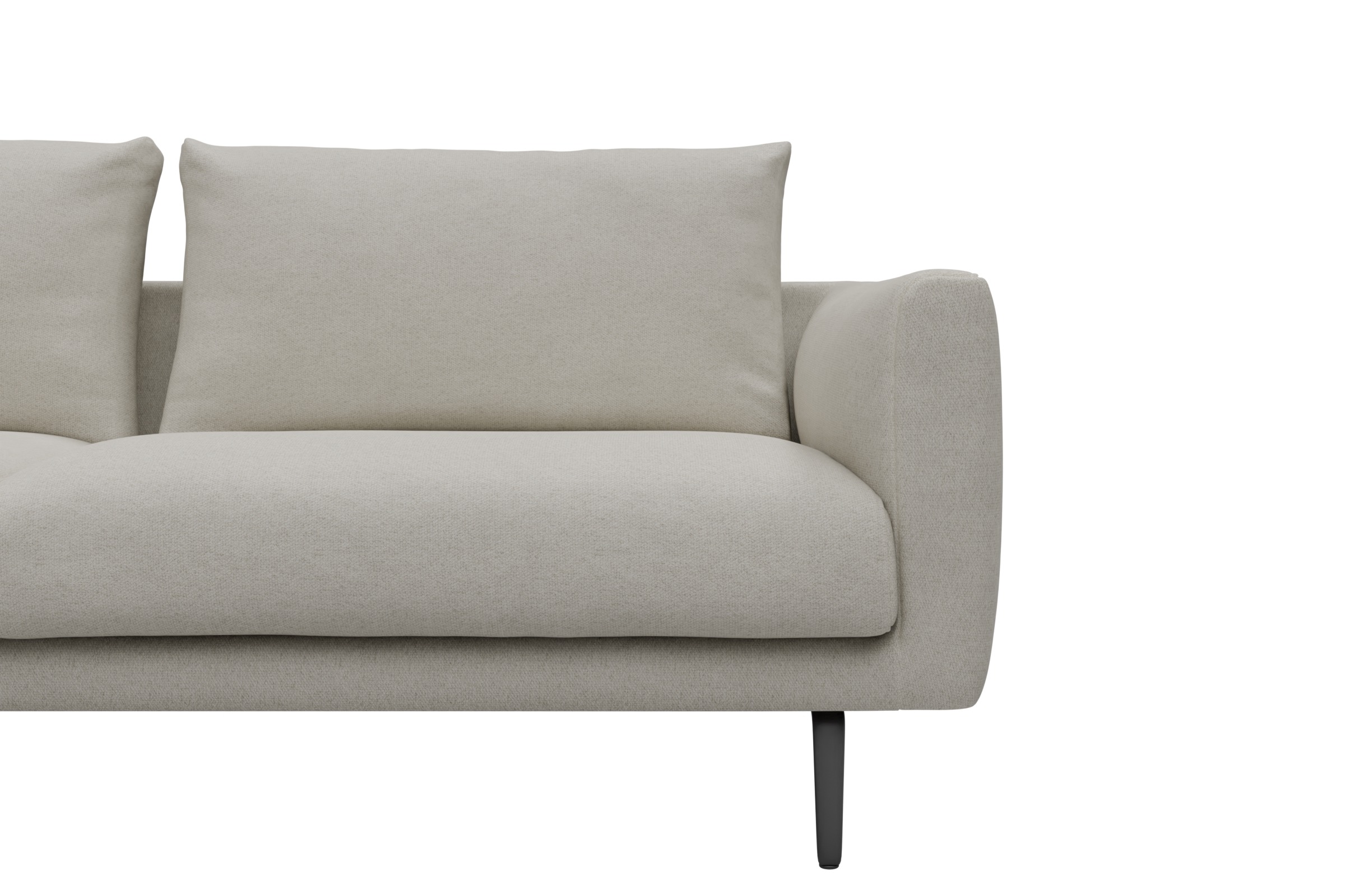 Ecksofa Karl Chaiselongue links mit 2,5-Sitzer Denari-Clean-Beige
