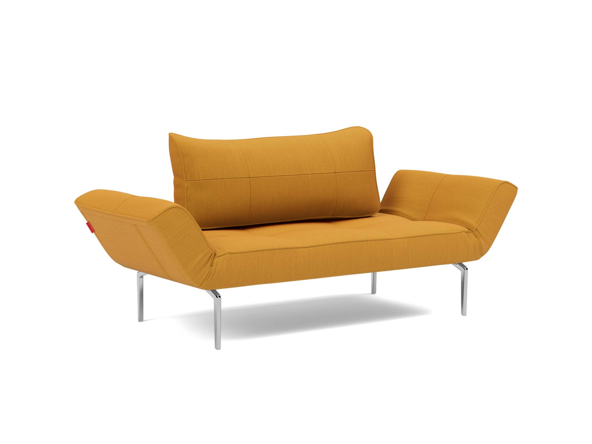 Tagesbett Zeal Flachgewebe Elegance 507-Burned-Curry Beine Straw Aluminium
