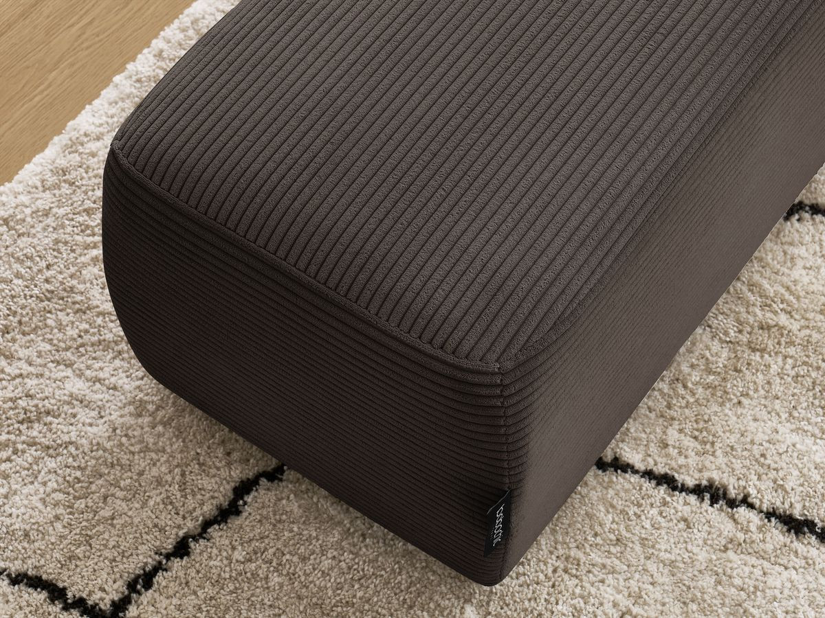 Bobochic Atilla Pouf Cordsamt Taupe