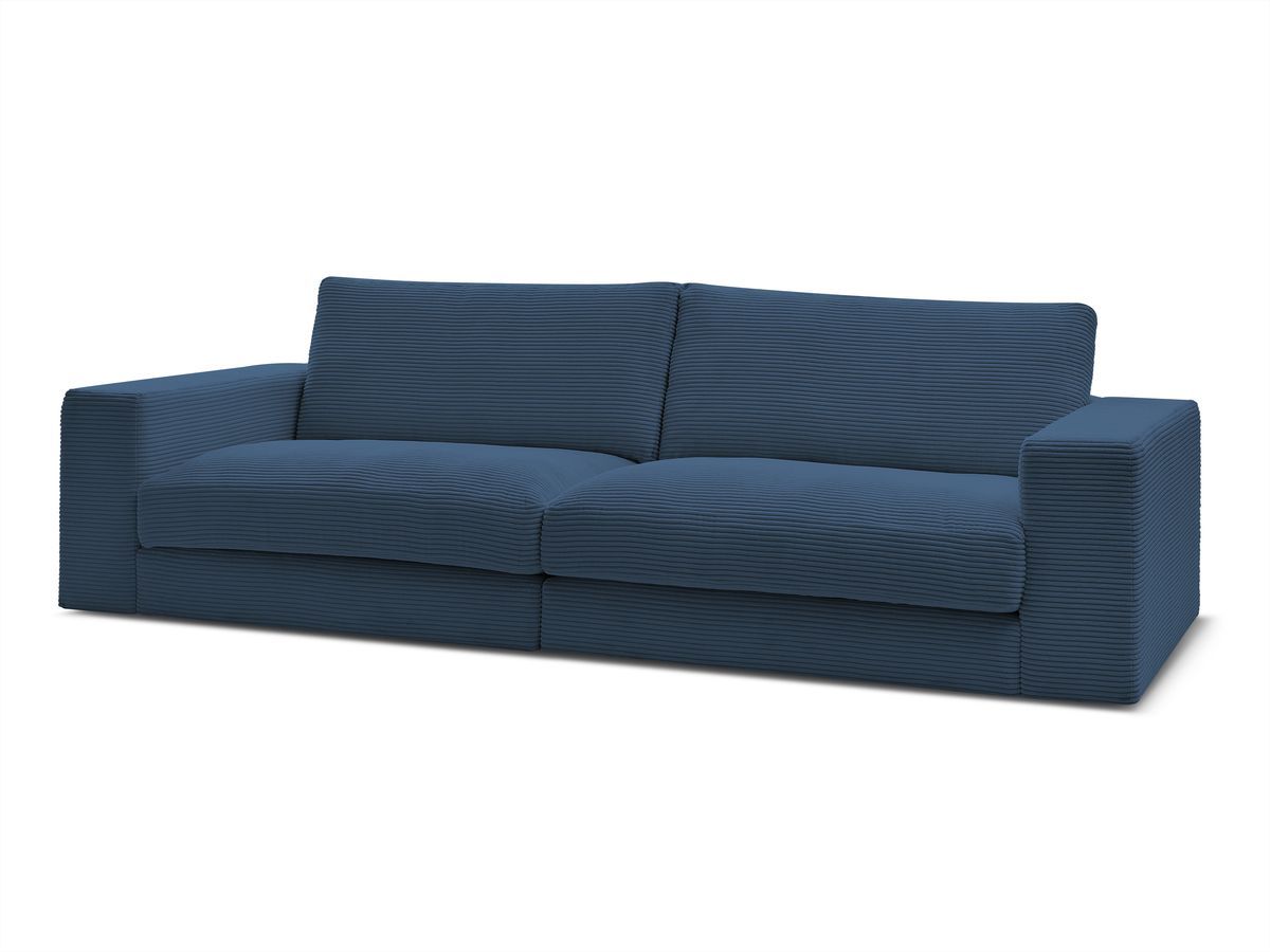 Bobochic Leonard Sofa 3-Sitzer 234 × 109 cm Cordsamt Dunkelblau