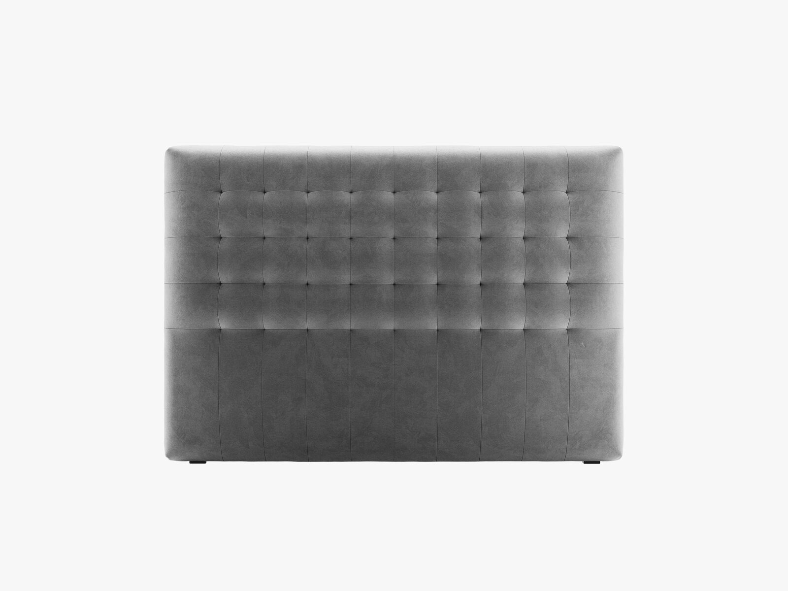 Micadoni Nova Samtiger Kopfteil 120 cm (H 95 cm) Samt Paris Grau 140x95