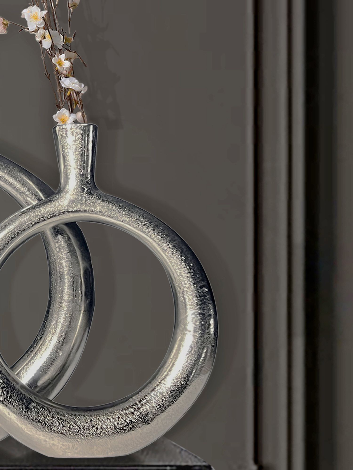 Tischvase Hovden Aluminium Silber