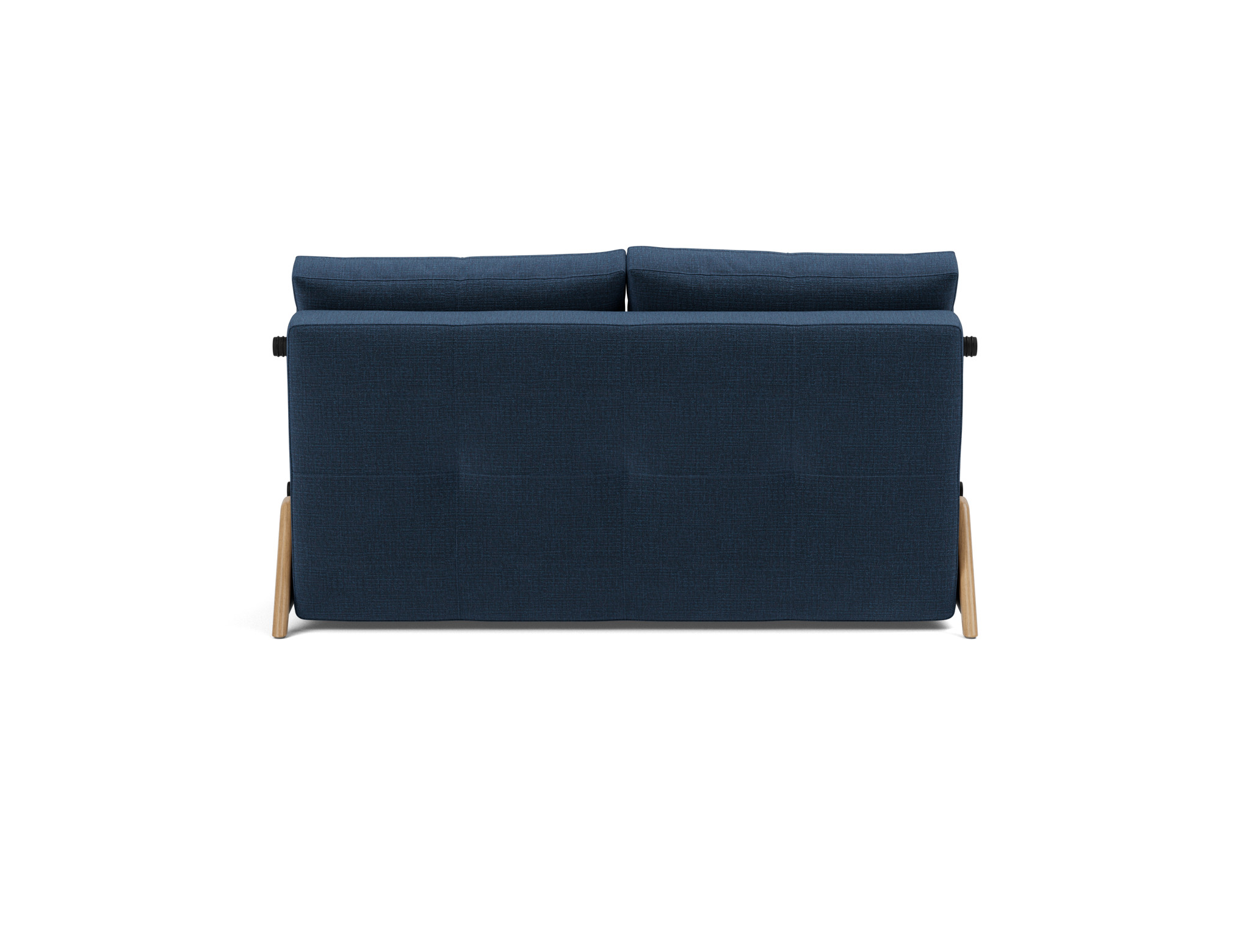 Schlafsofa Cubed 140 Chenille Esina 414-Indigo-Blue Beine Eiche