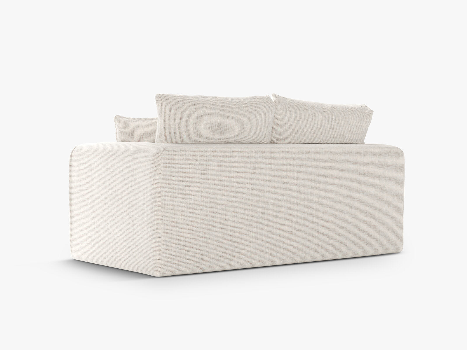 Micadoni Sofa Lido 2-Sitzer Strukturierter Stoff Helles Beige