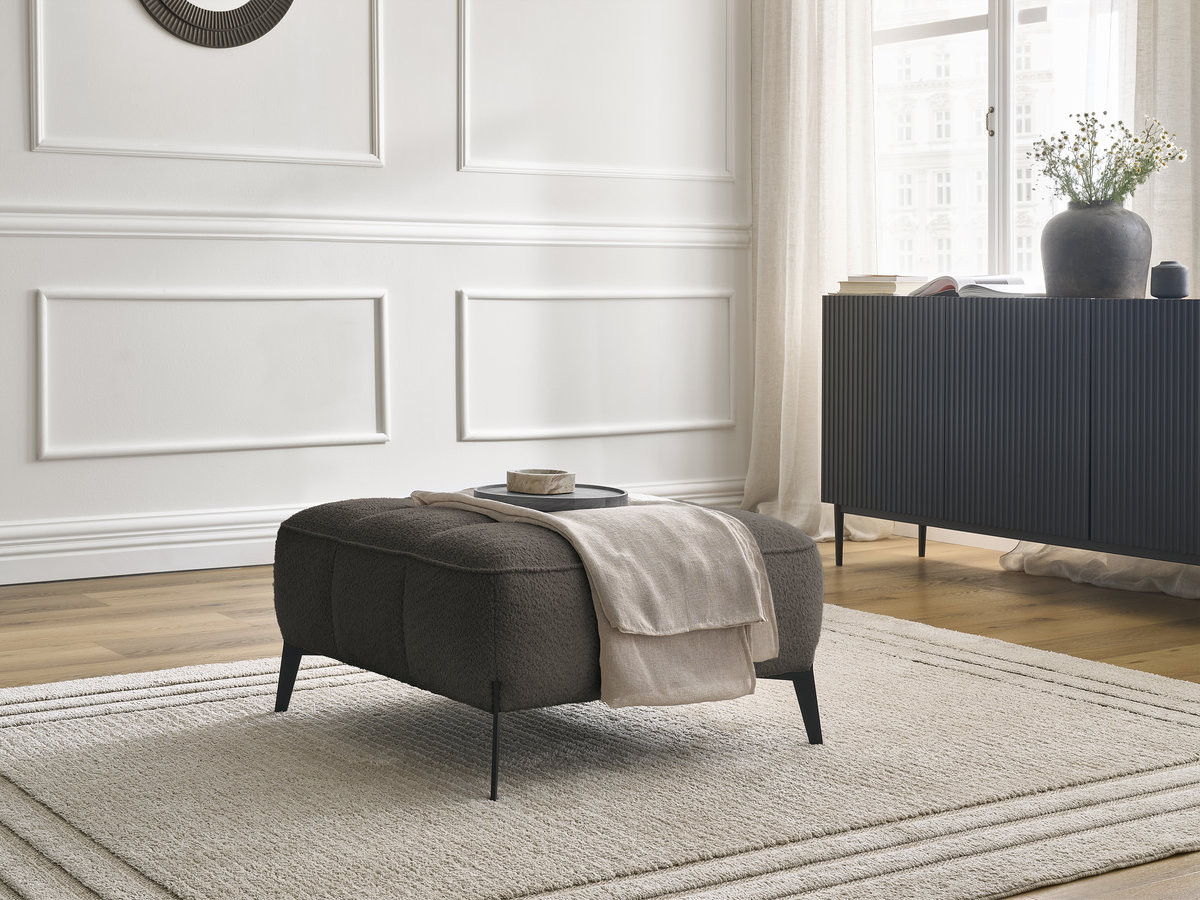 Bobochic Anis Pouf Bouclé-Stoff Braun