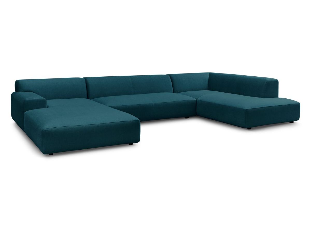 Bobochic Lavena Wohnlandschaft 399 × 220 cm Samt Dunkelblau Ecke links