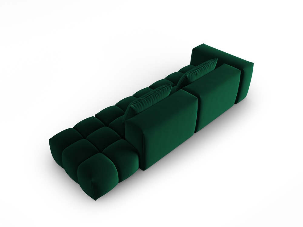 Cosmopolitan Design Sofa Verona 4-Sitzer offen Samt Casino Flaschengrün Rechts