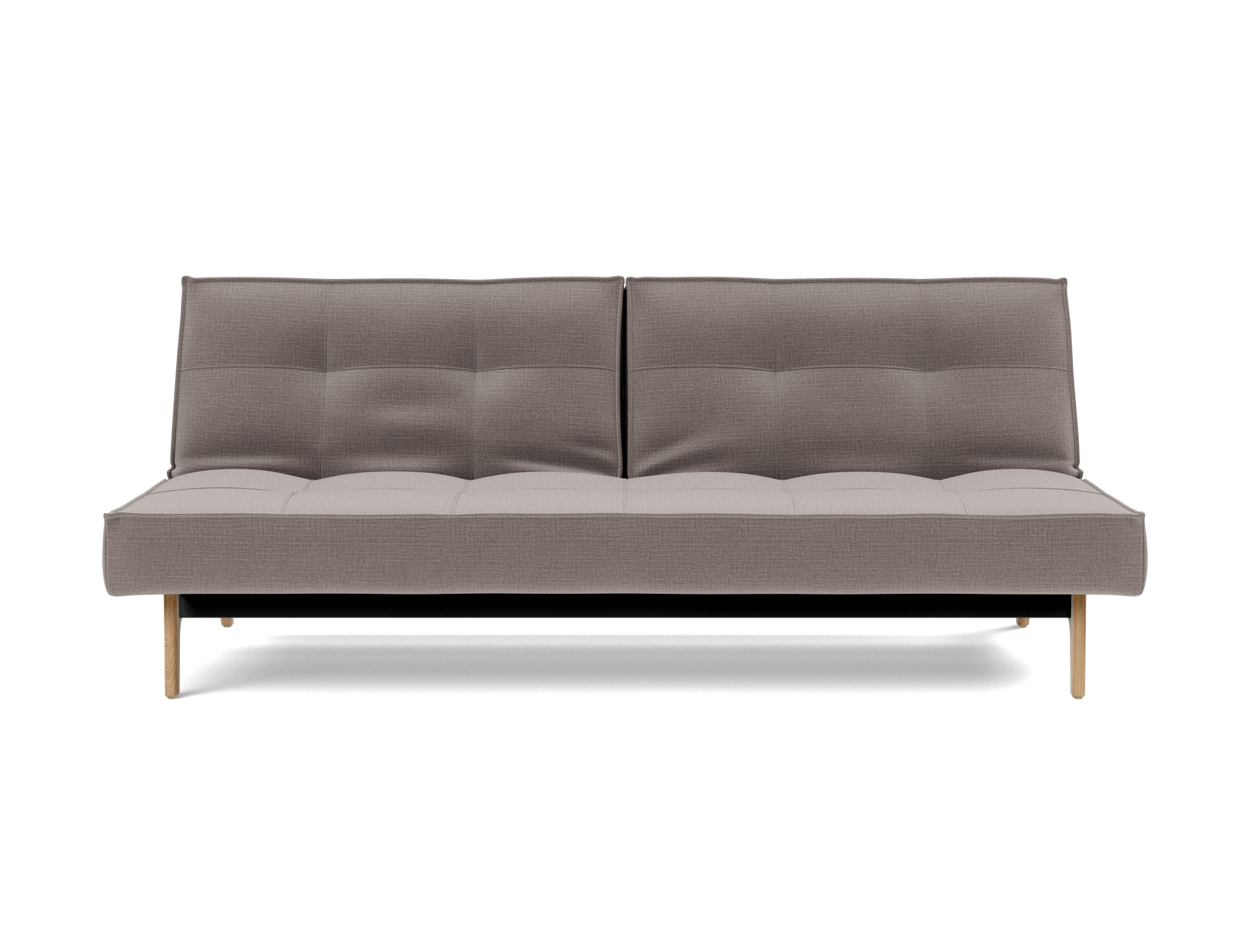 Schlafsofa Splitback Chenille Esina 418-Truffle Beine Eiche