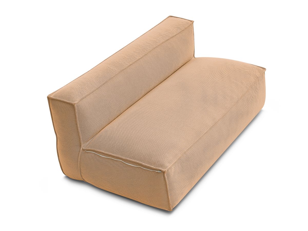 Bobochic Biarritz Sofamodul 2-Sitzer Melange-Stoff Orange