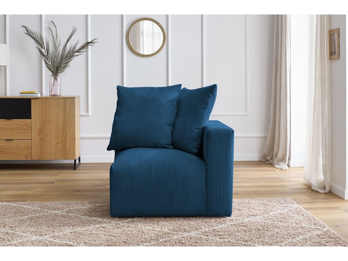 Bobochic Voltaire Eckmodul Cordsamt Dunkelblau Ecke rechts