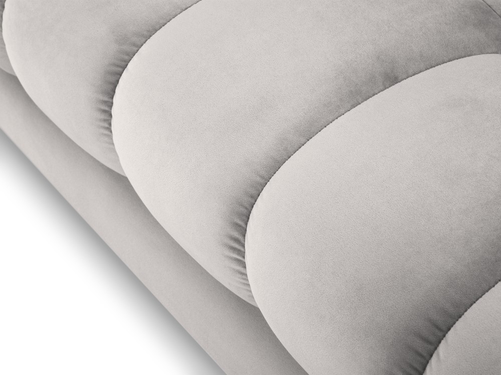 Cosmopolitan Design Sofa Bali 2-Sitzer Samt Bluvel Silber Beine Gold