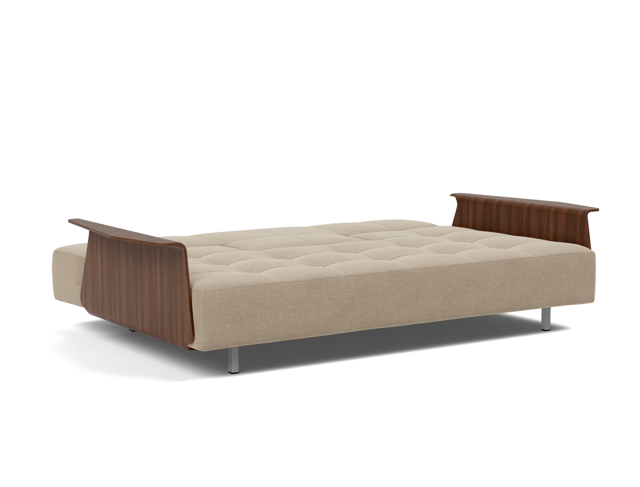 Schlafsofa Long Horn D.E.L. mit Armlehnen Flachgewebe Phobos 587-Mocha
