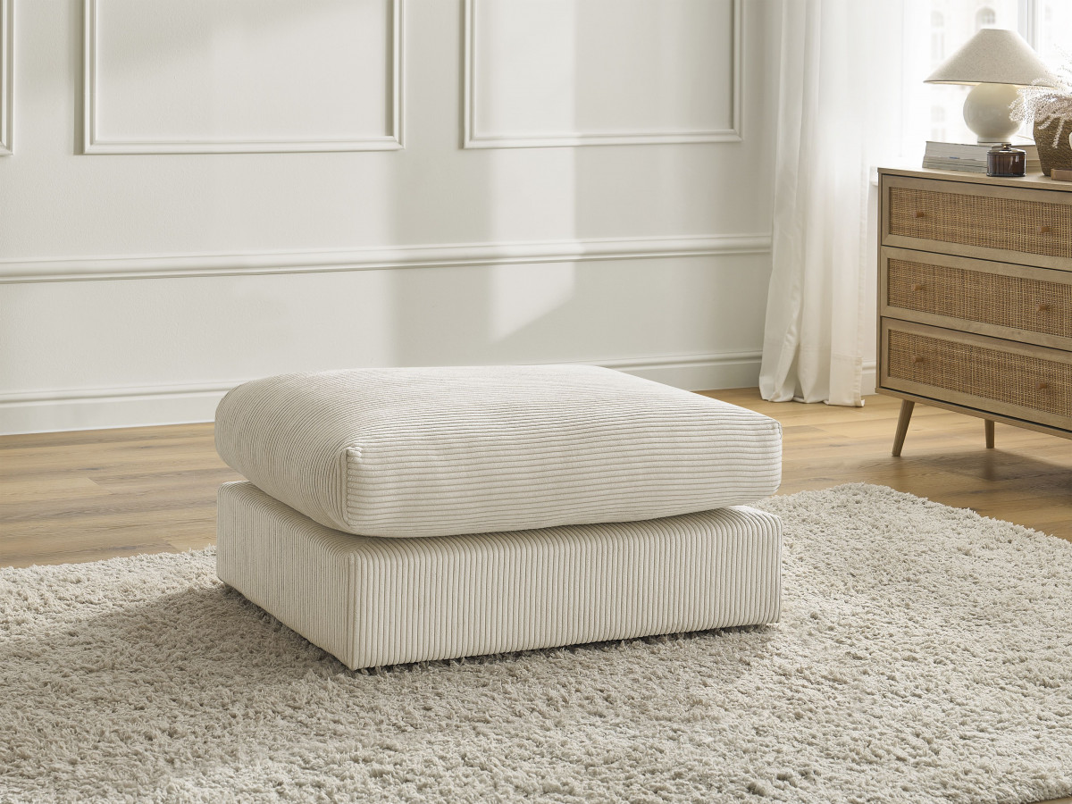 Bobochic Paris Pouf Cordsamt Beige