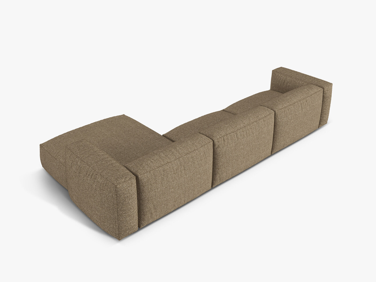 Micadoni Ecksofa Martina 3-Sitzer Rechts Boucle Monet Cappuccino