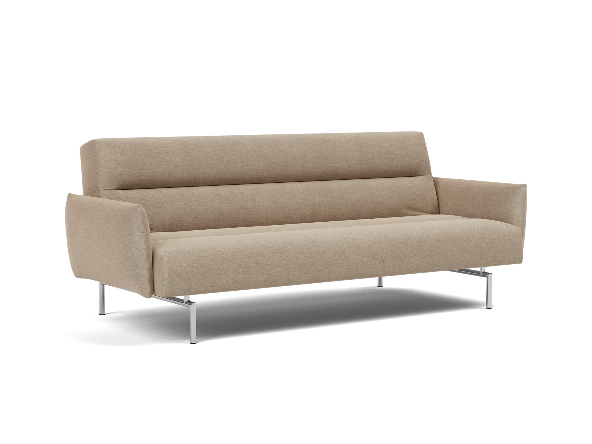 Schlafsofa Jillis mit Armlehnen Flachgewebe Phobos 587-Mocha