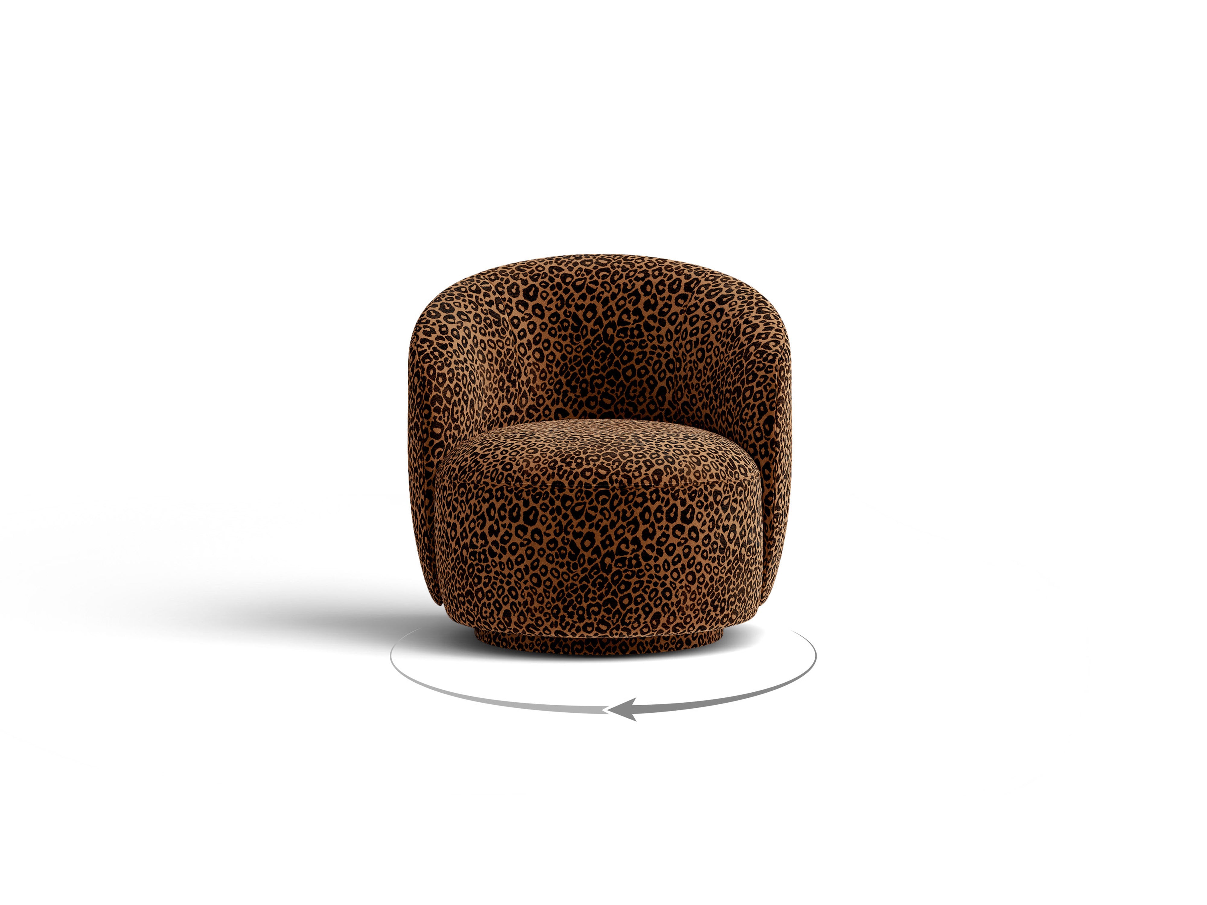 Micadoni drehbarer Sessel Letizia kleine Version Chenille Wild Honig