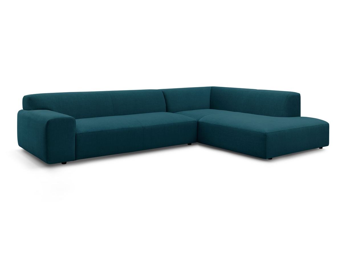 Bobochic Lavena Ecksofa 312 × 220 cm Samt Dunkelblau Ecke rechts