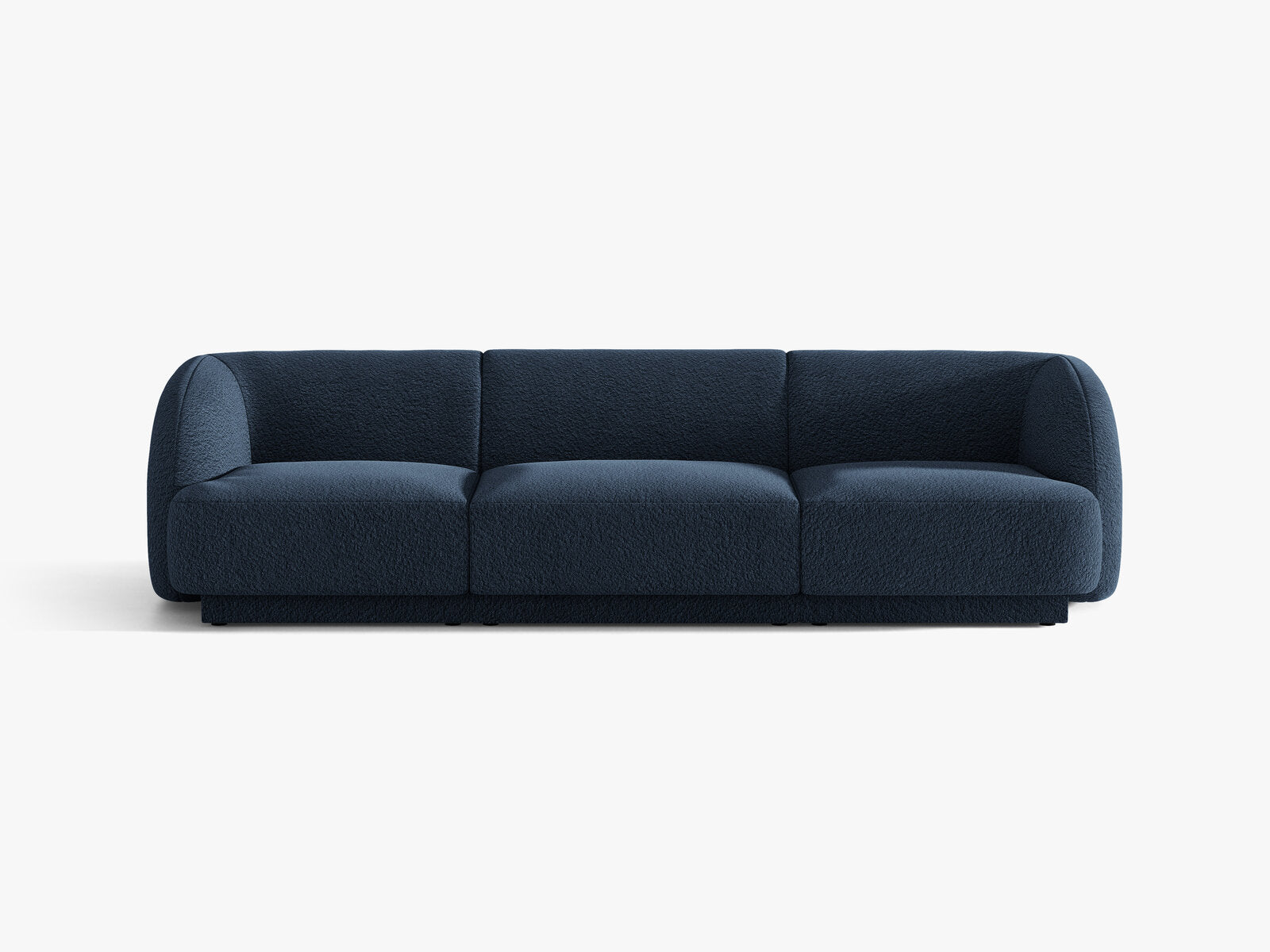 Micadoni Sofa Miley 3-Sitzer Boucle Baloo Dunkelblau