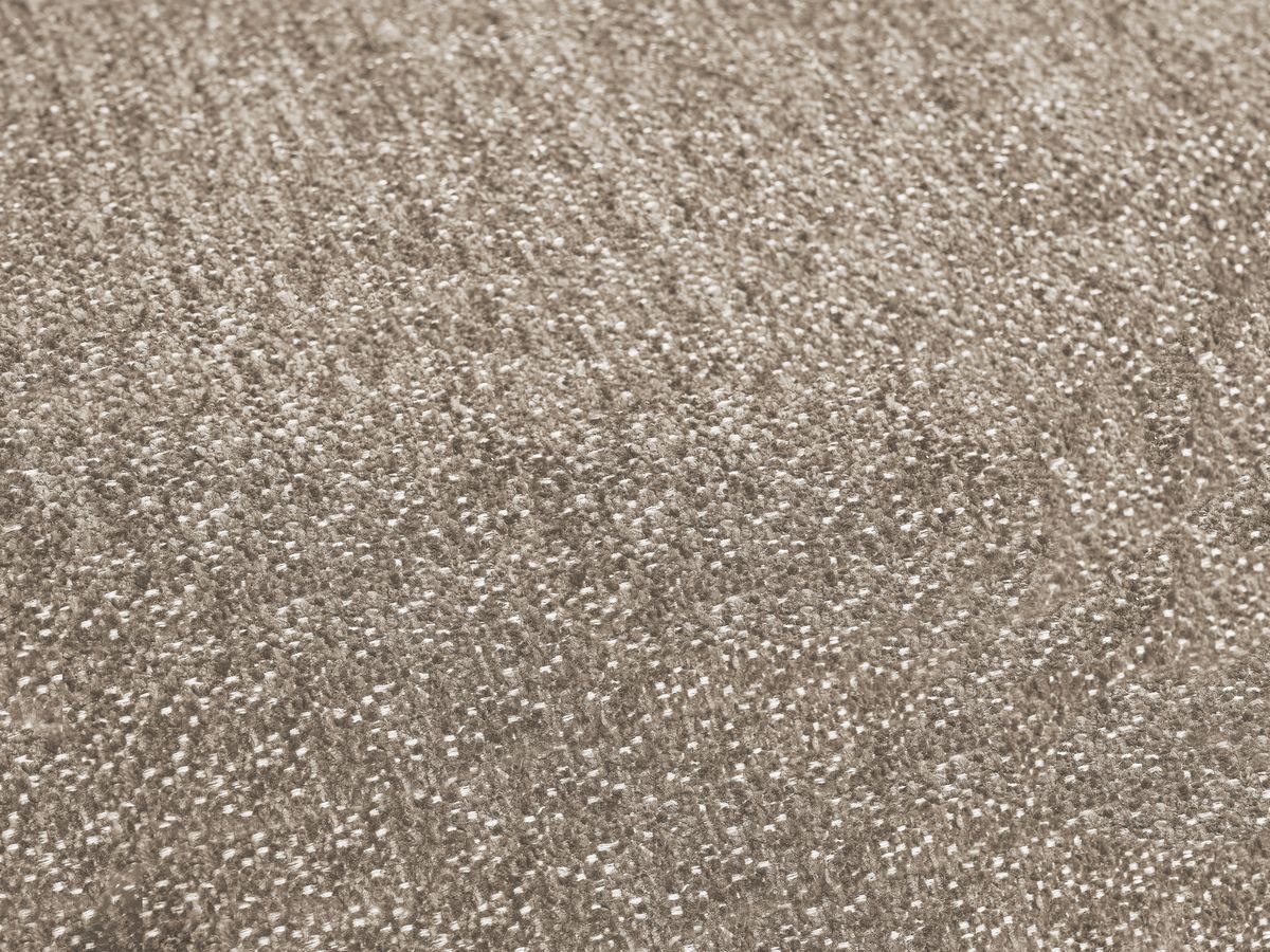 Bobochic Everest Ecksofa, 4 Kissen Melange-Stoff Taupe Ecke links
