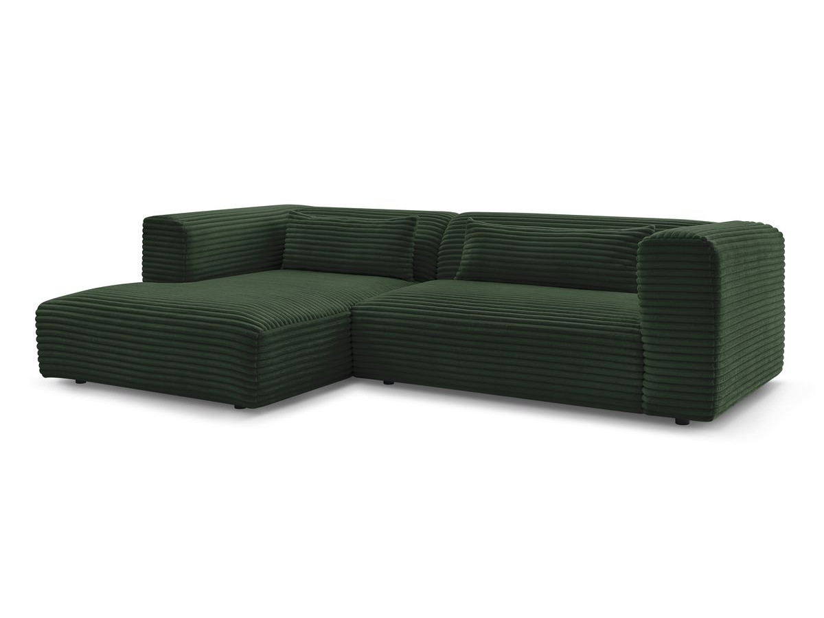 Bobochic Harry Ecksofa Breitcord weich Grün Ecke links