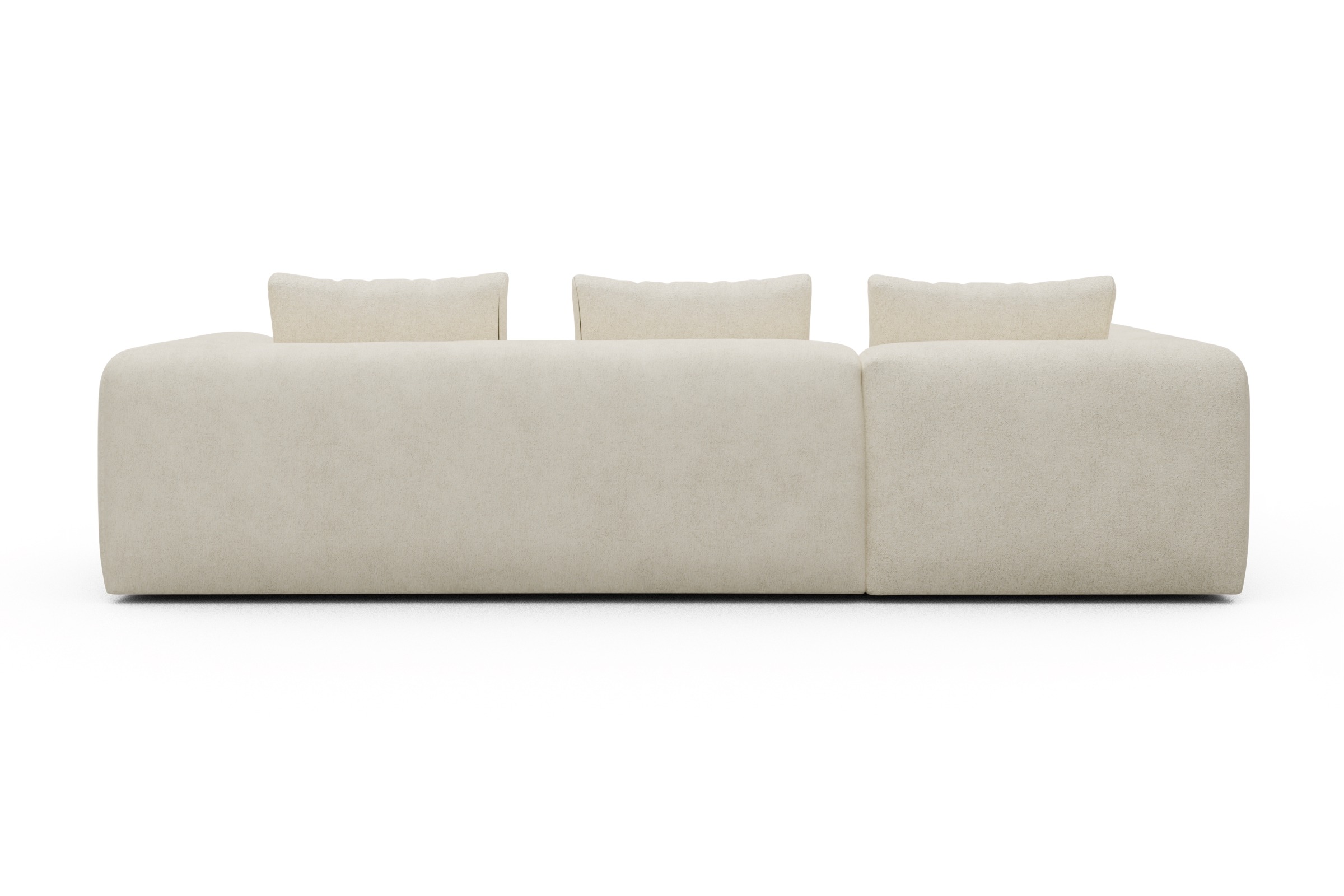 Ecksofa Fred 2x 2,5-Sitzer links offen Boucle-Off-White
