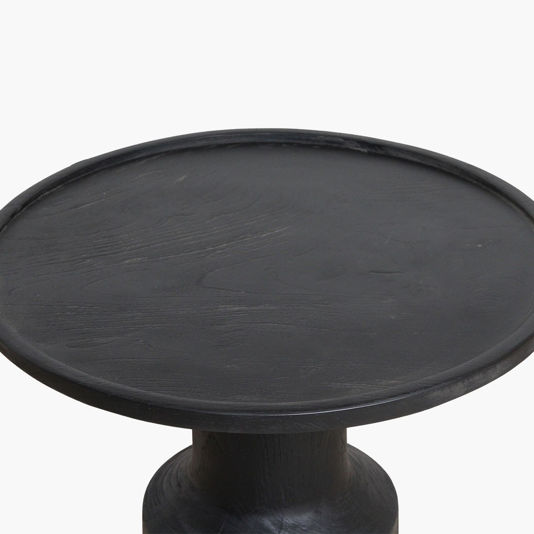 Raw Materials Nero Beistelltisch aus Teakholz Midnight schwarz