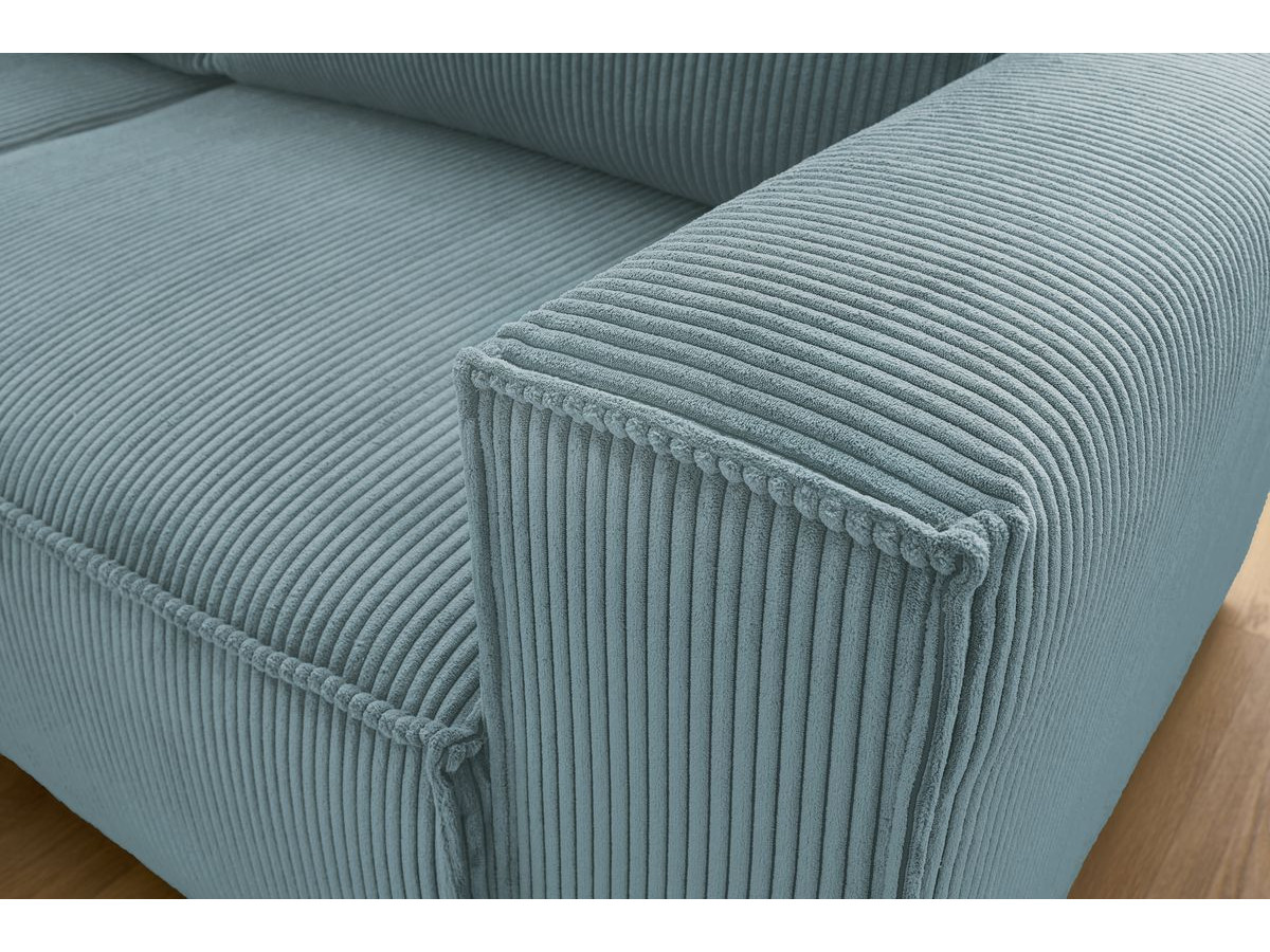 Bobochic Nihad Ecksofa Cordsamt Hellblau Ecke links