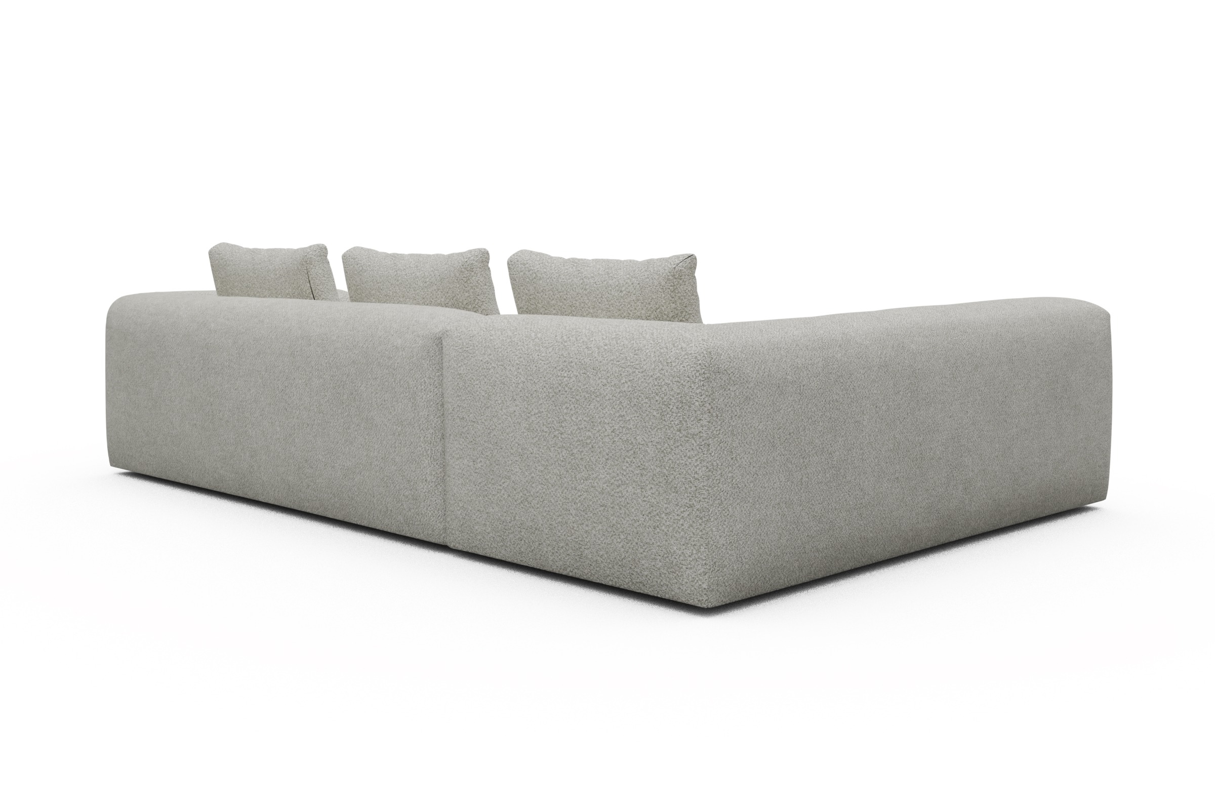 Ecksofa Fred 2x 2,5-Sitzer links offen Vanora-Warm-Sand