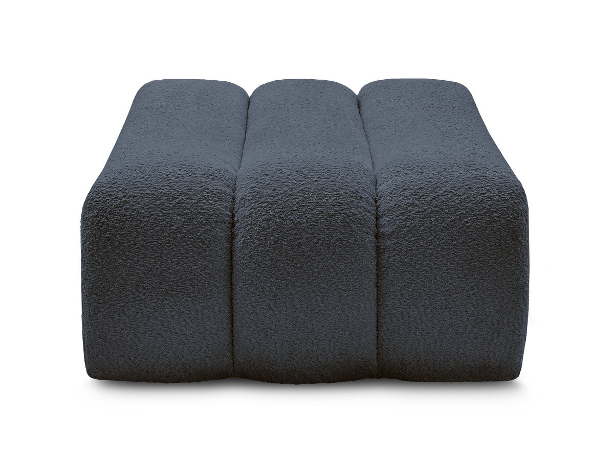 Bobochic Azra Pouf Bouclé-Stoff Dunkelblau