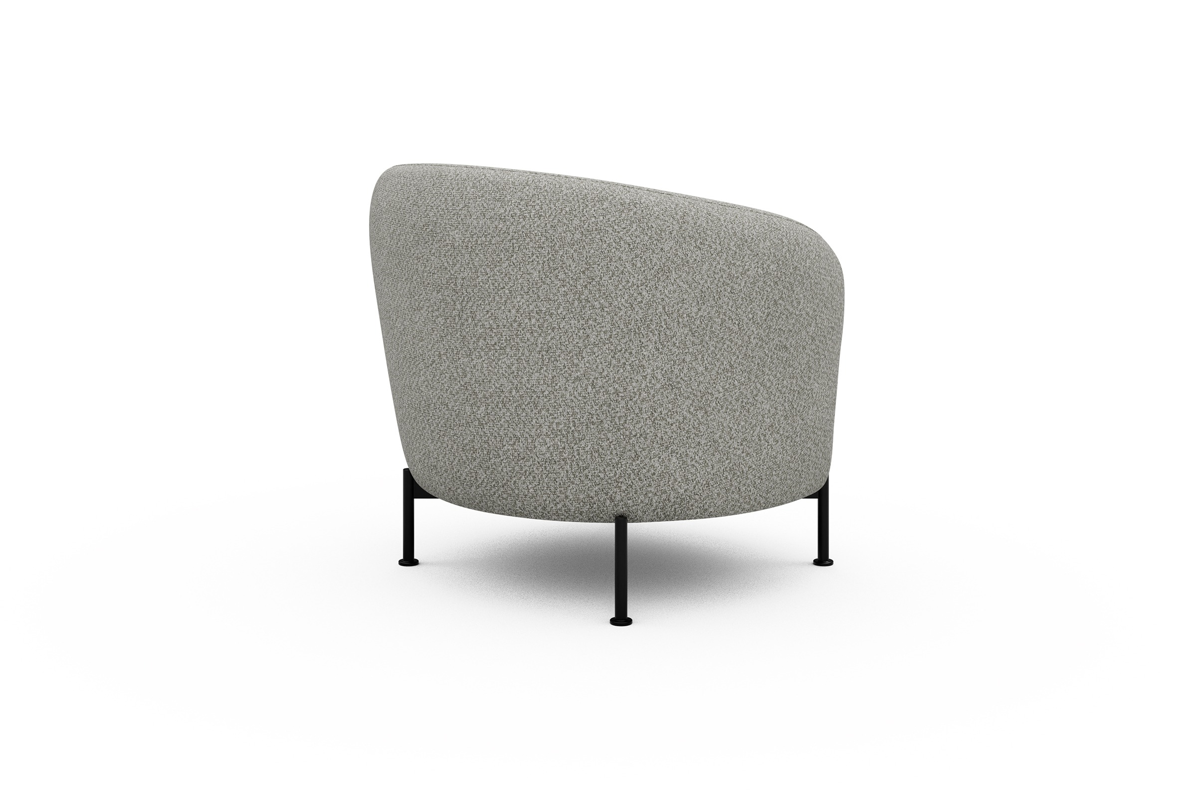 Sessel Ronda X-Metallgestell Schwarz Vanora-Warm-Sand