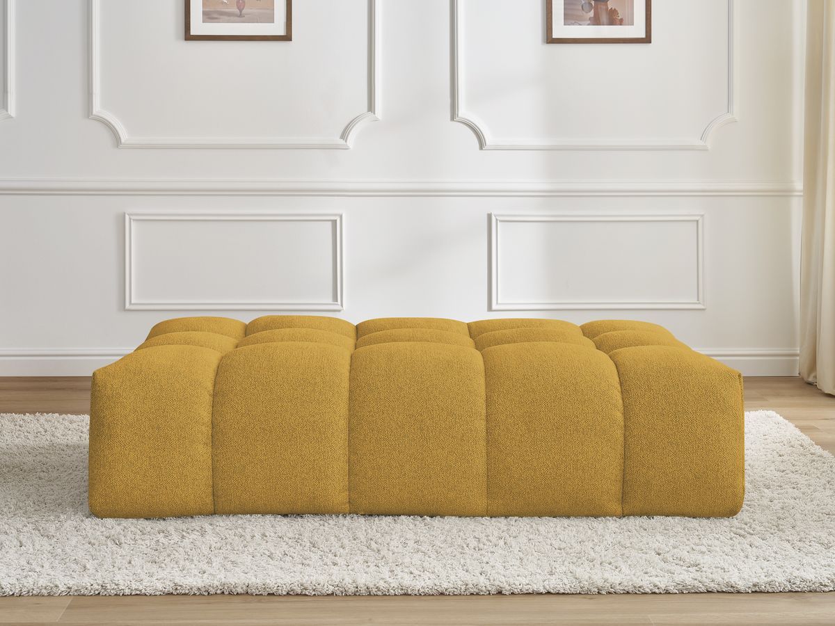 Bobochic Everest Pouf 166 × 100 cm Melange-Stoff Gelb