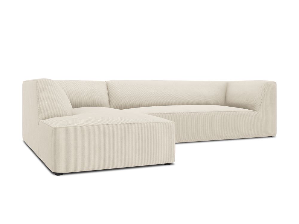 Cosmopolitan Design Ecksofa Siena 4-Sitzer Kord Scala Helles Beige Links