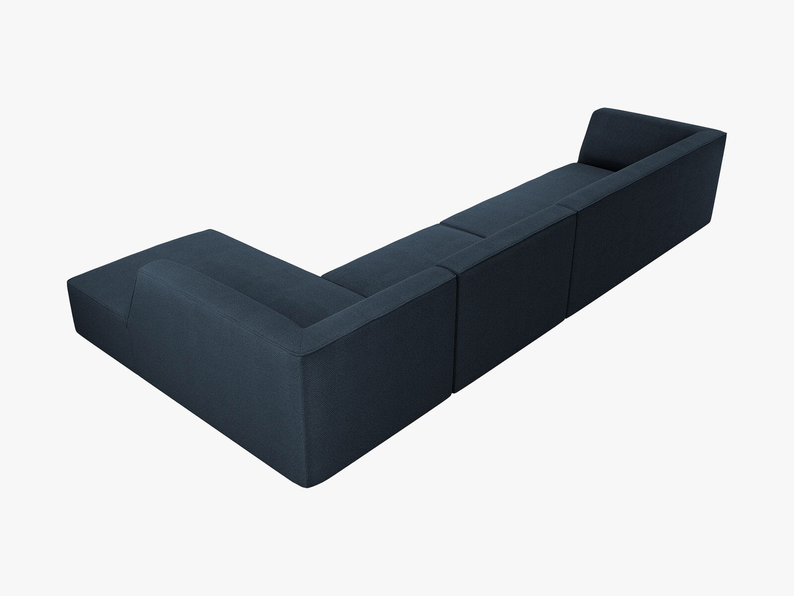 Micadoni Ecksofa Ruby 5-Sitzer Rechts Strukturierter Stoff Ottawa Marineblau