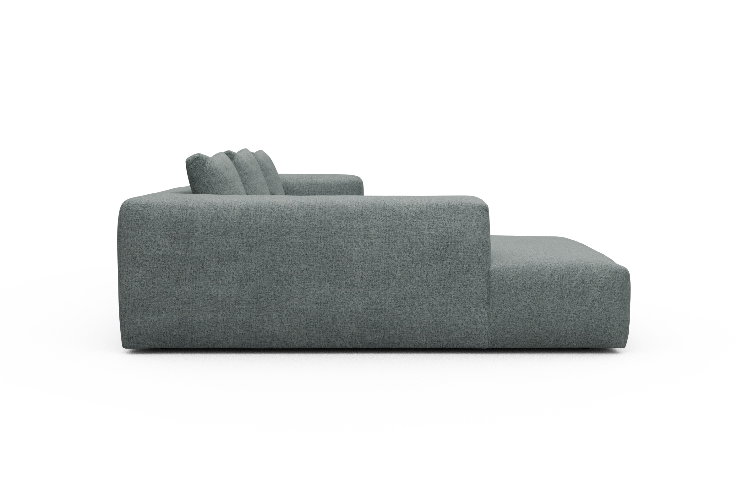 Ecksofa Fred Relax-Ecke links mit 2,5-Sitzer Casone-Light-Mixed-Green