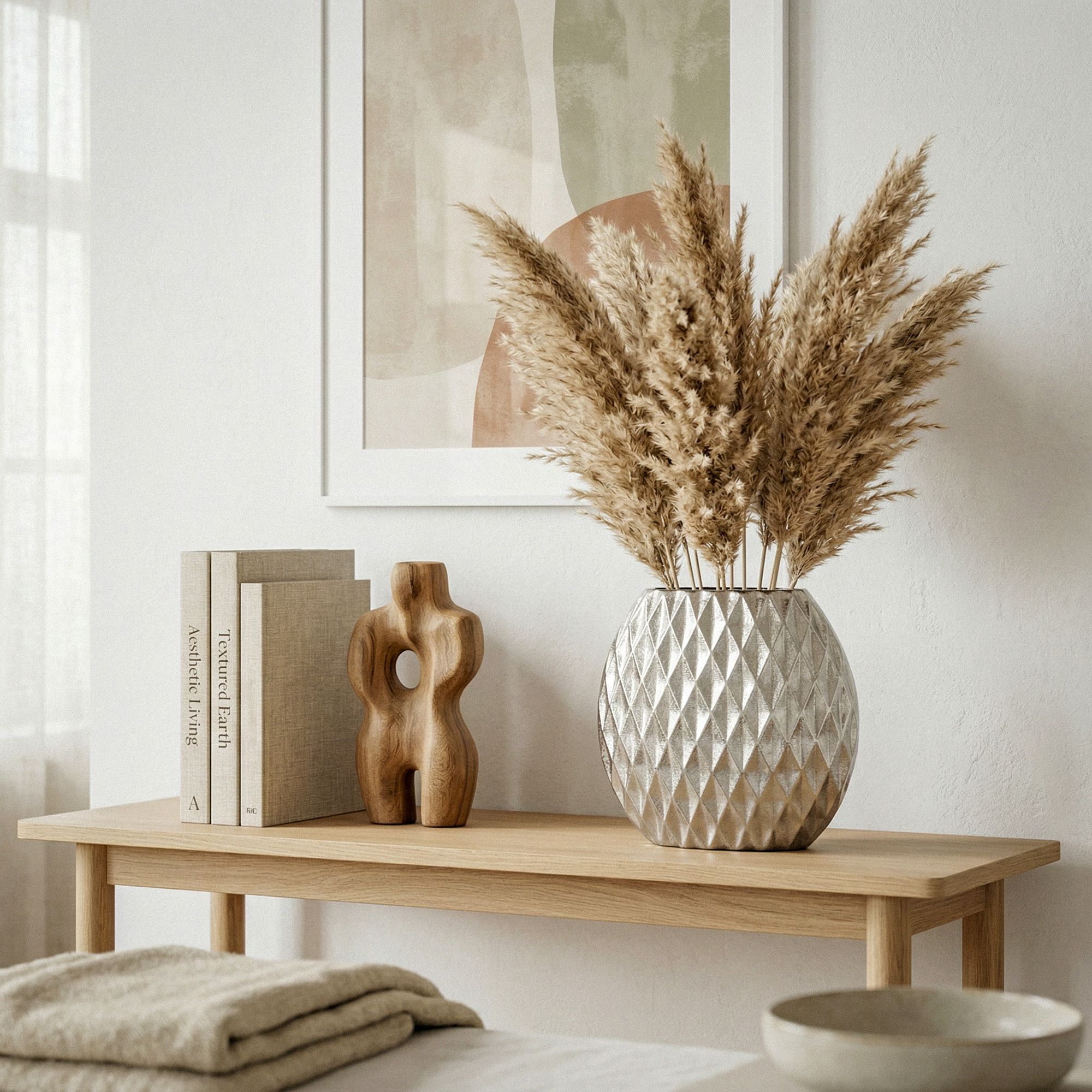 Tischvase Myking Aluminium Silber Ø 34 cm