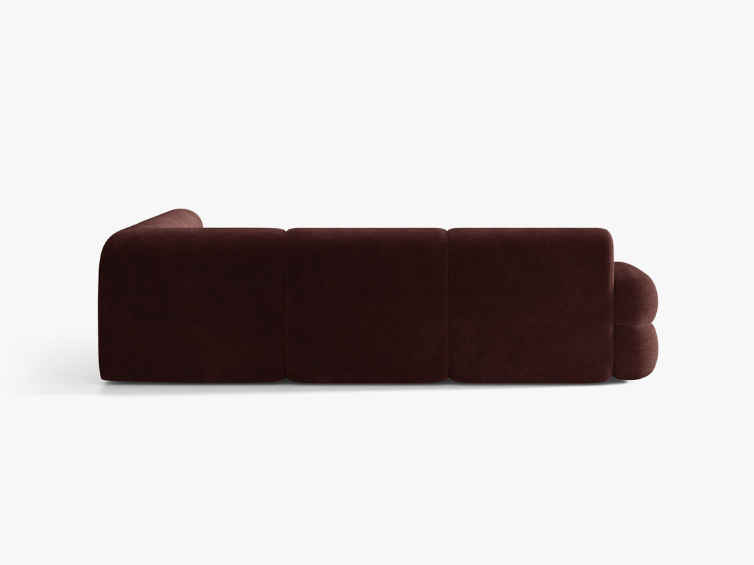 Micadoni Neo Modulares Ecksofa 7-Sitzer Chenille Golden Kirschbaum