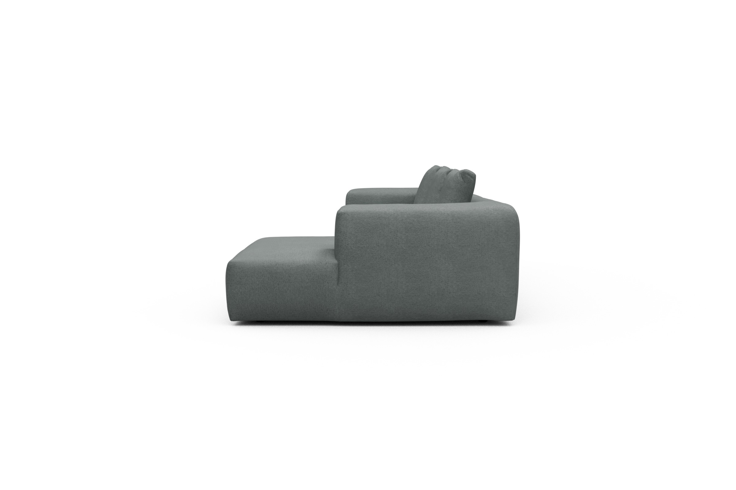 Ecksofa Fred Chaiselongue rechts mit 2,5-Sitzer Denari-Soft-Grey