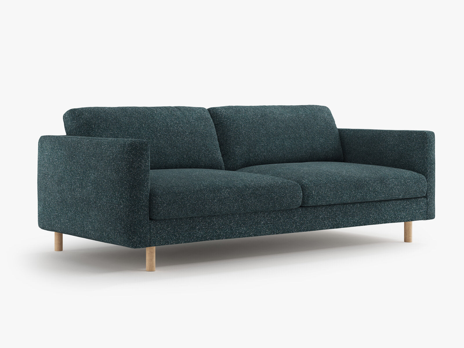 Micadoni Sofa Eden 4-Sitzer Strukturierter Stoff Grün Blau Melange