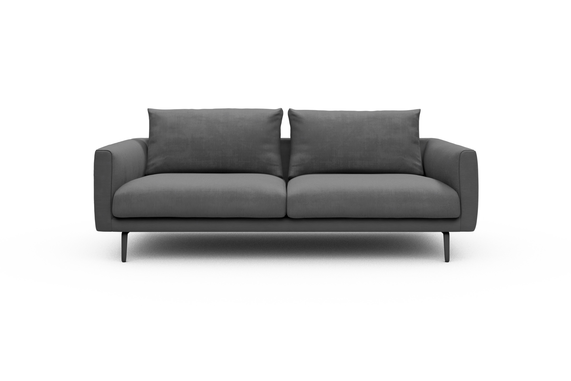Skandi Home Sofa Karl 3-Sitzer Cordufine-Grey moebelfaktor
