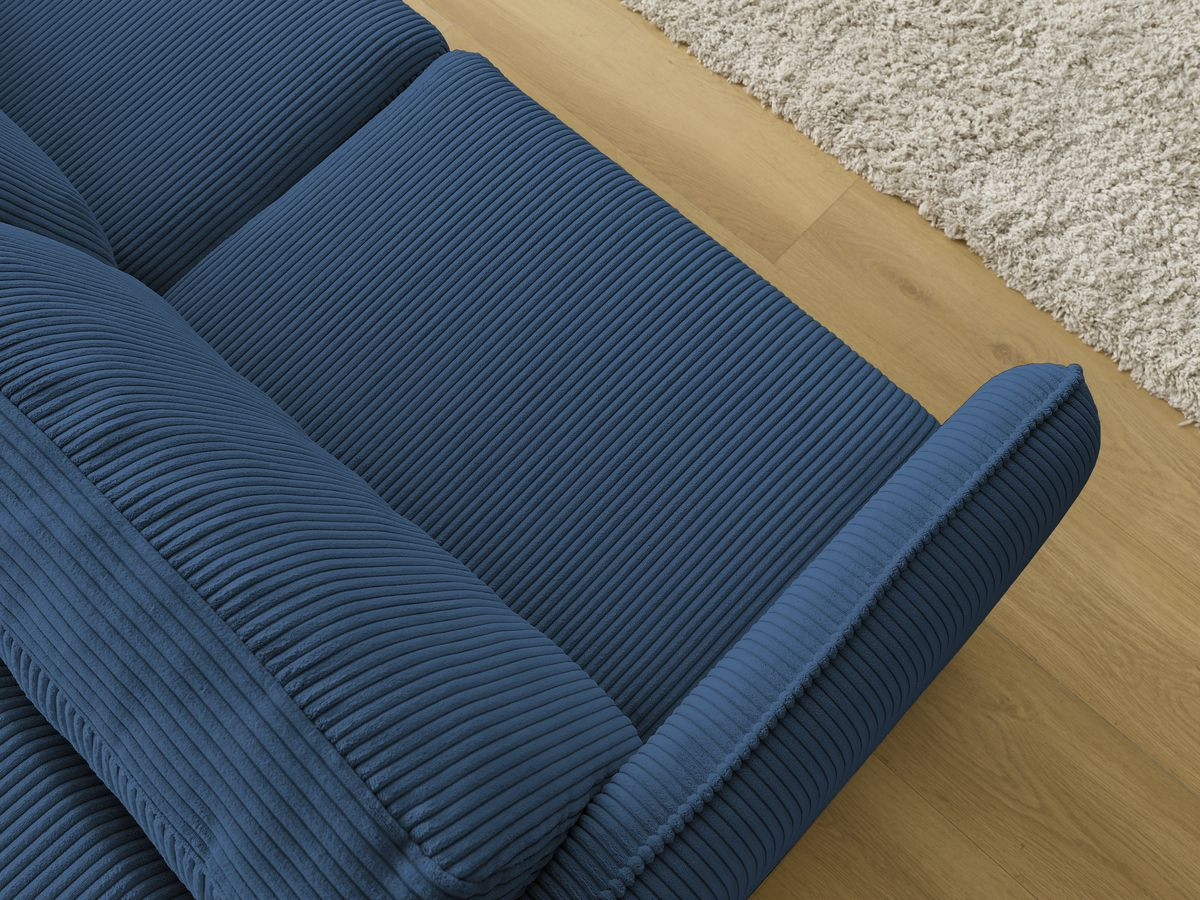Bobochic Lenny Schlafsofa 3-Sitzer Cordsamt Dunkelblau