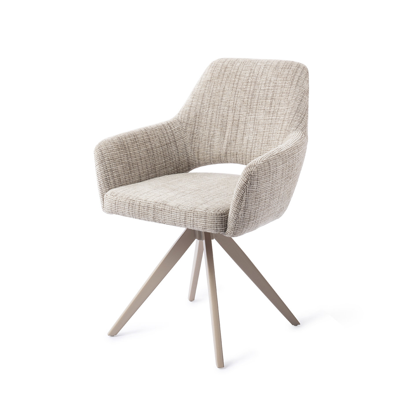 Jesper Home Esszimmerstuhl Yanai Caramel Grid Turn Beige