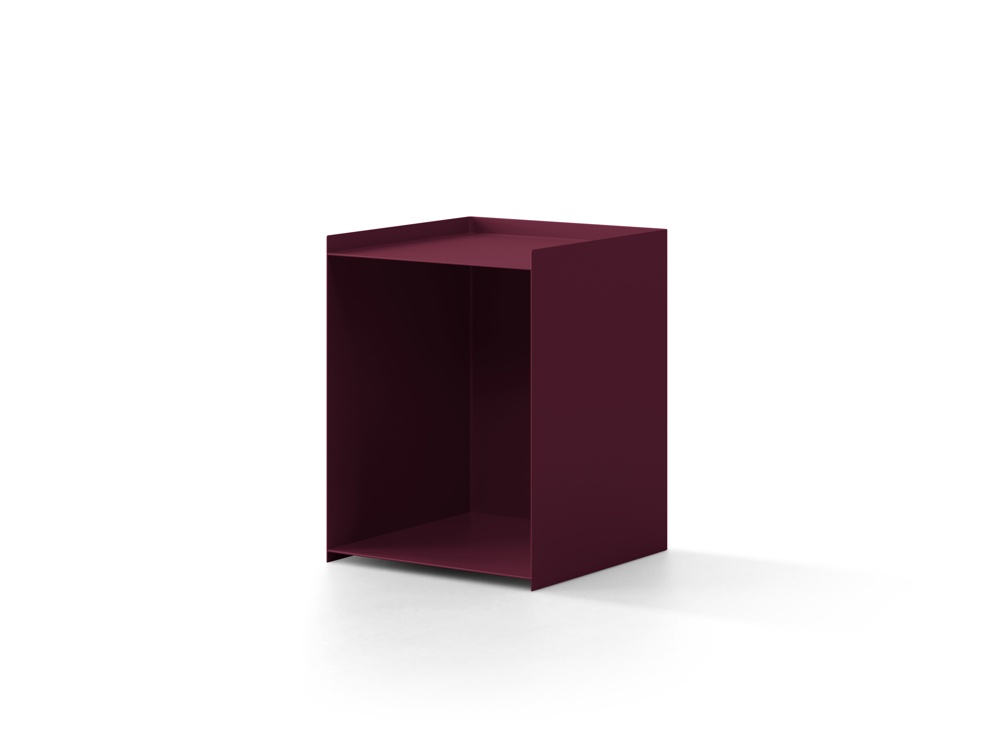 Cosmopolitan Design Nachttisch Ovada Burgundfarben