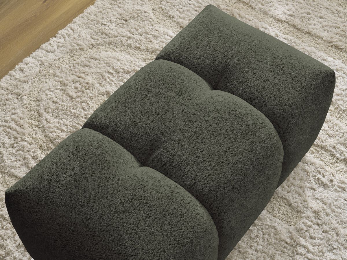 Bobochic Roxelane Pouf Melange-Stoff Grün