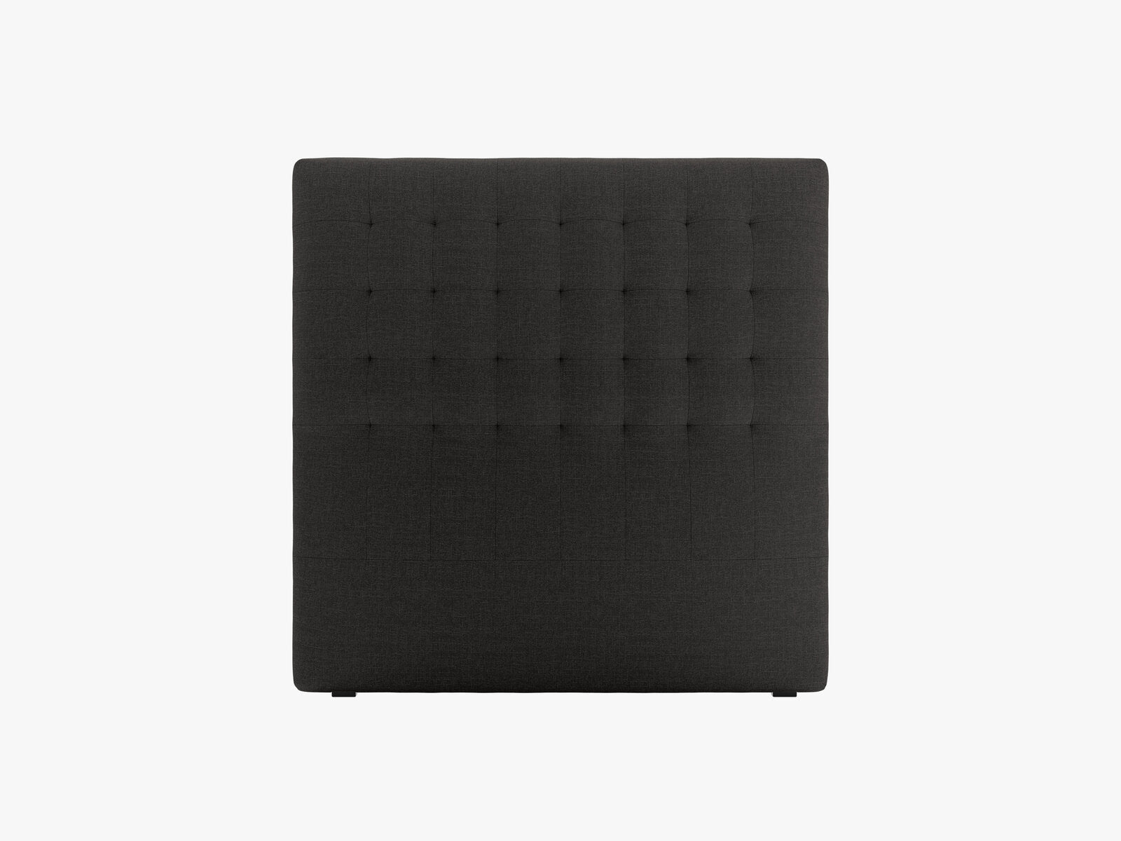 Micadoni Nova Samtiger Kopfteil 120 cm (H 120 cm) Strukturierter Stoff Liberty Schwarz 120x120