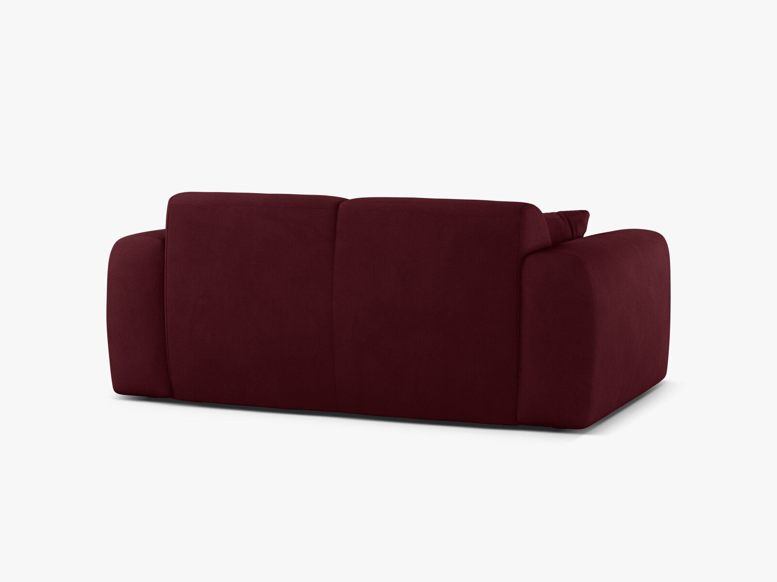 Micadoni Sofa Molino 2-Sitzer Strukturierter Stoff Rebel Bordeaux