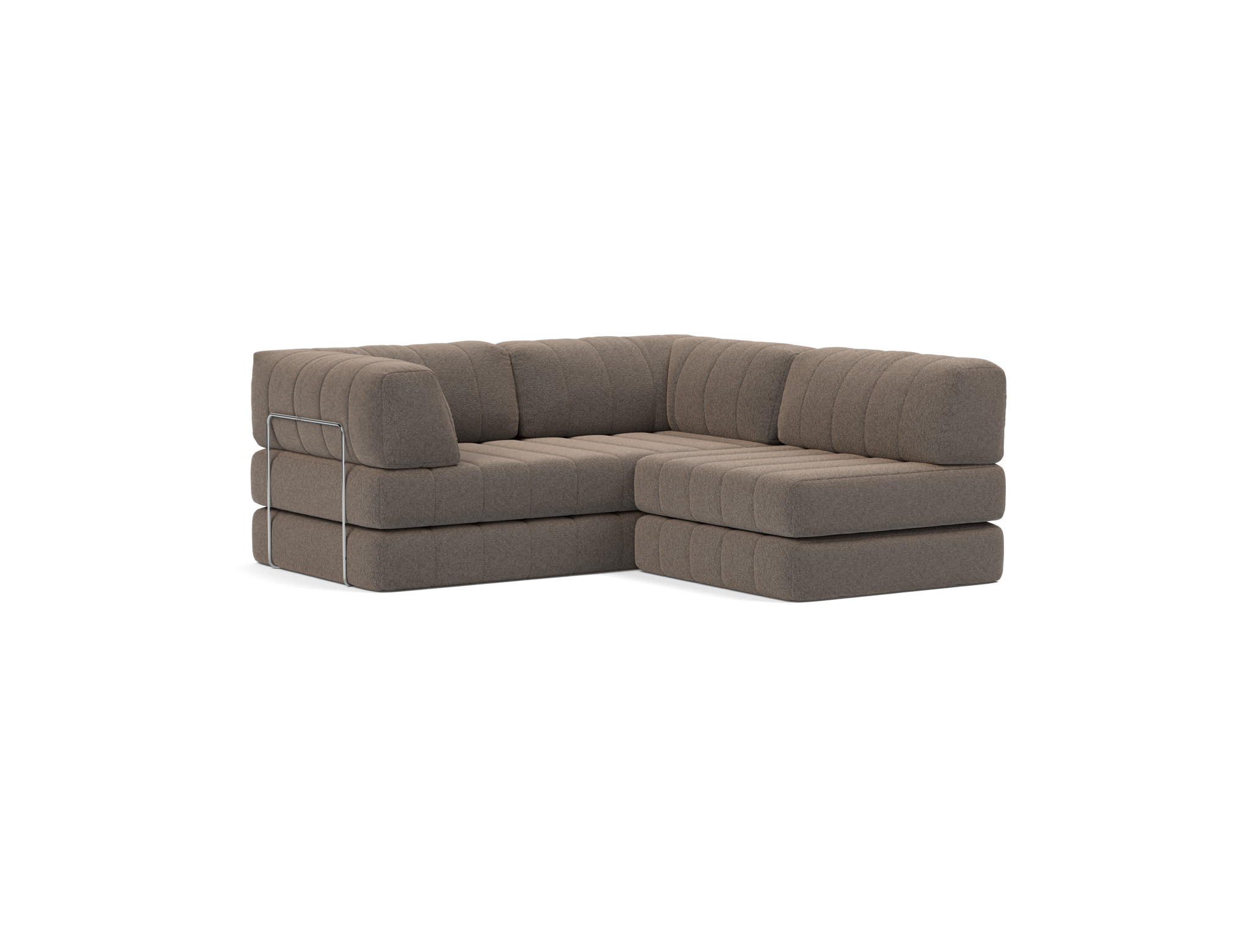 Schlafsofa CozyPad Grand mit Armlehnen Boucle Skandi 530-Taupe