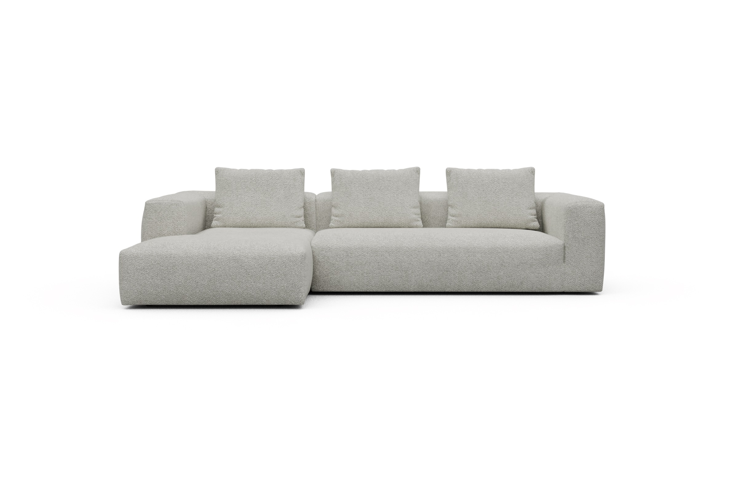 Skandi Home Ecksofa Fred Chaiselongue links mit 2,5-Sitzer Vanora-Warm-Sand moebelfaktor